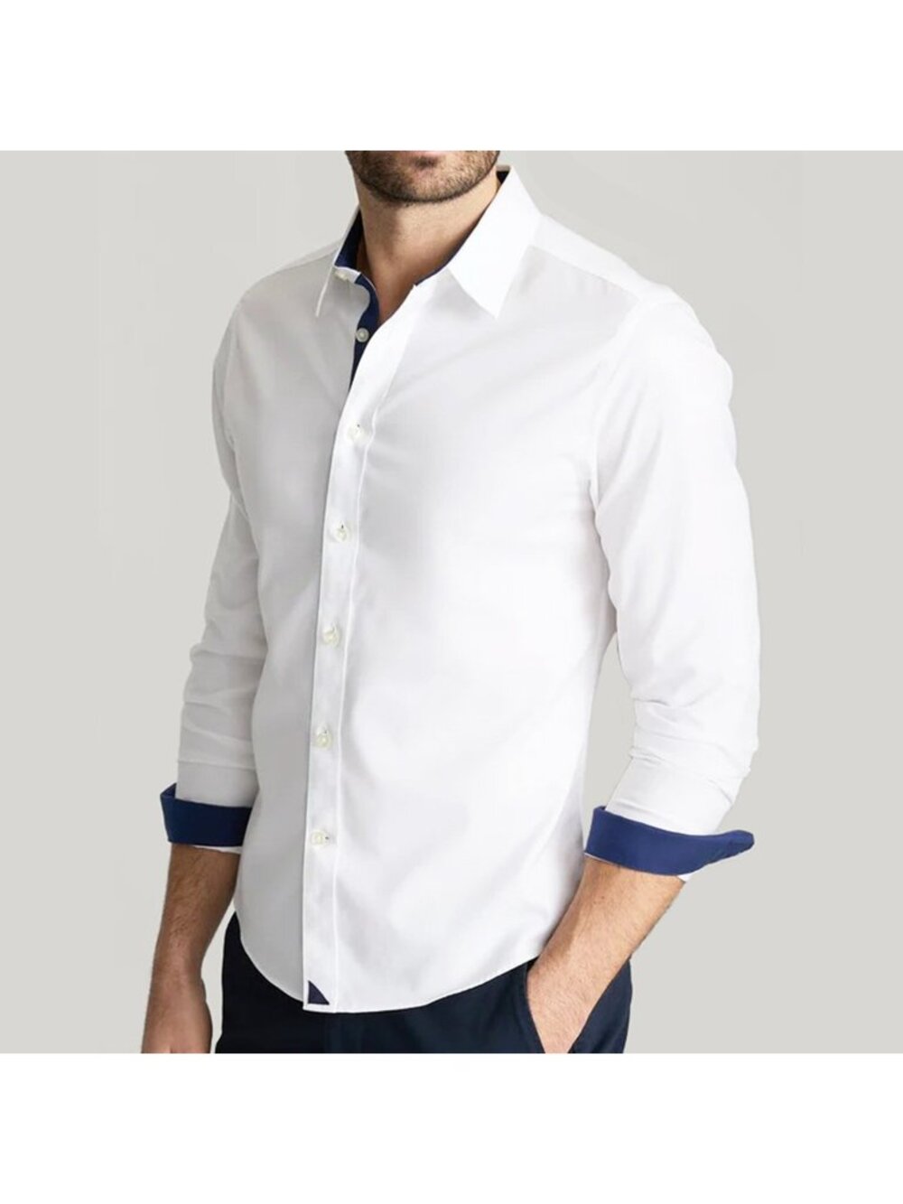 Untucket Men's Wrinkle-Free Las Cases Shirt White Size Medium NWT 31537Whi